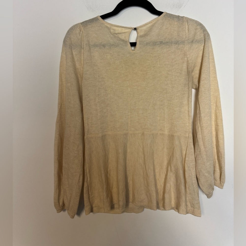 Field & Flower Cream Ruffled Long Sleeve Top - Picture 2 of 6